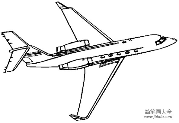 卡通飞机简笔画教程