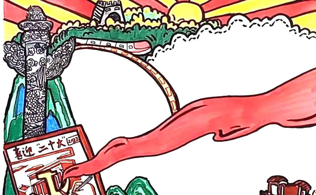 步骤6:用粗头记号笔整理画面,把轮廓线加粗,添加小细节装饰丰富画面。 步骤6:用粗头记号笔整理画面,把轮廓线加粗,添加小细节装饰丰富画面。