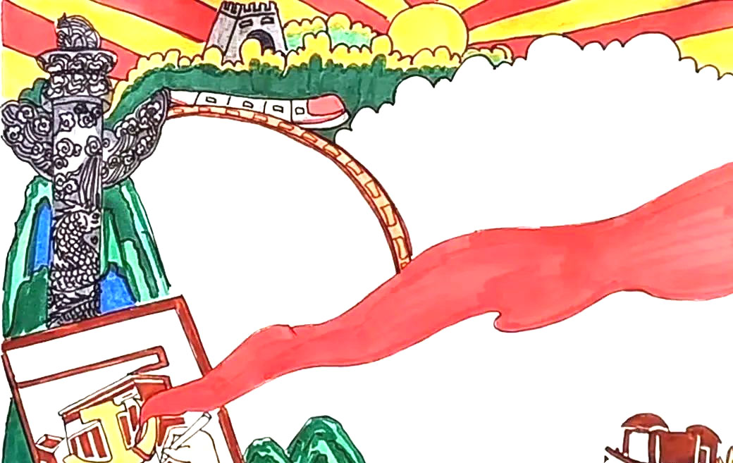 步骤5:接着上完画面所有颜色。 步骤5:接着上完画面所有颜色。