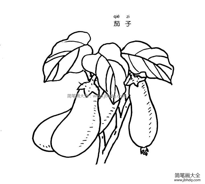 茄子简笔画图片