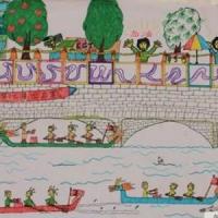 百舸争流端午节赛龙舟绘画图片欣赏