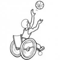 【打篮球的简笔画】残疾人打篮球简笔画的画法