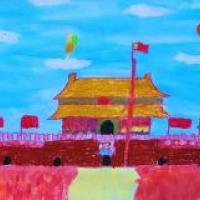抗战胜利70年儿童画作品-祖国的强大